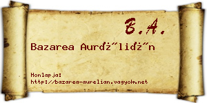 Bazarea Aurélián névjegykártya